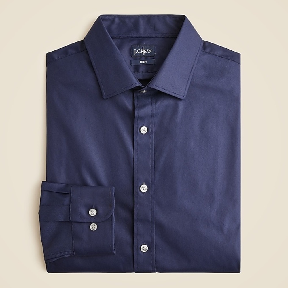 J.Crew Slim Bowery performance stretch dress shirt with spread collar Ultramarin